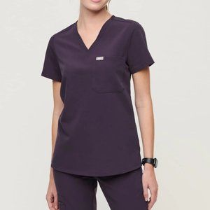 FIGS Purple Shadow Catarina - One-Pocket Scrub Top Small
